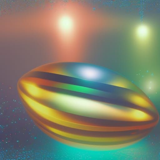 Neon Psytrance Egg in Abstract 8K Detail