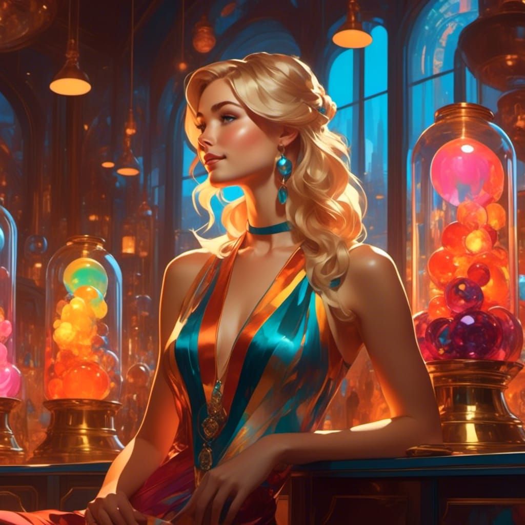 Julie: "Well a change of outfit tries to stay in tune with these lamps but I don't feel the joy, to me it's just blobs"