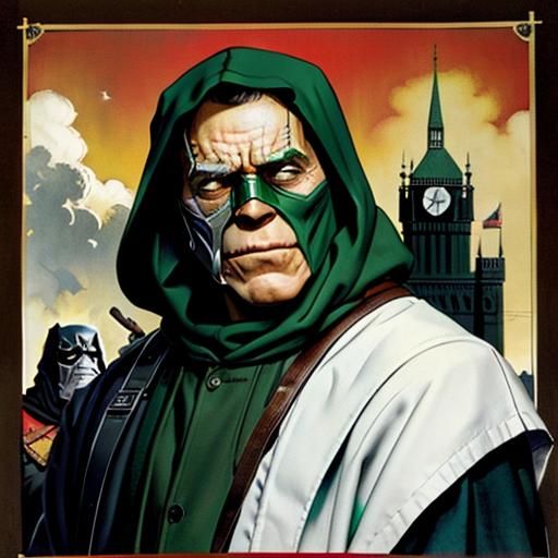 Dr. Doom in Norman Rockwell Style