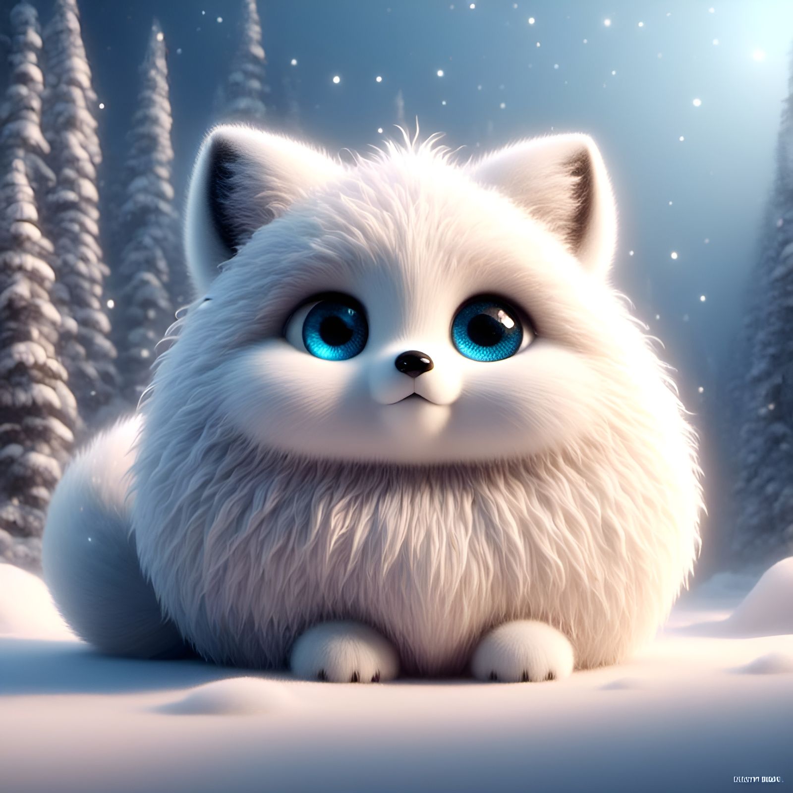 Snow"ball" fox