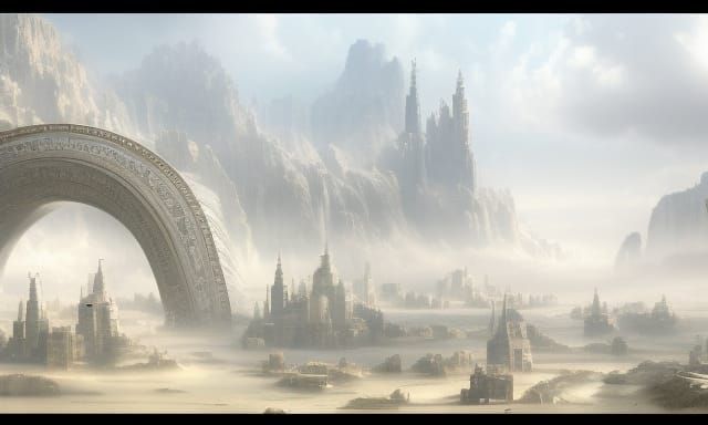 Dramatic Maximalist Digital Matte Painting