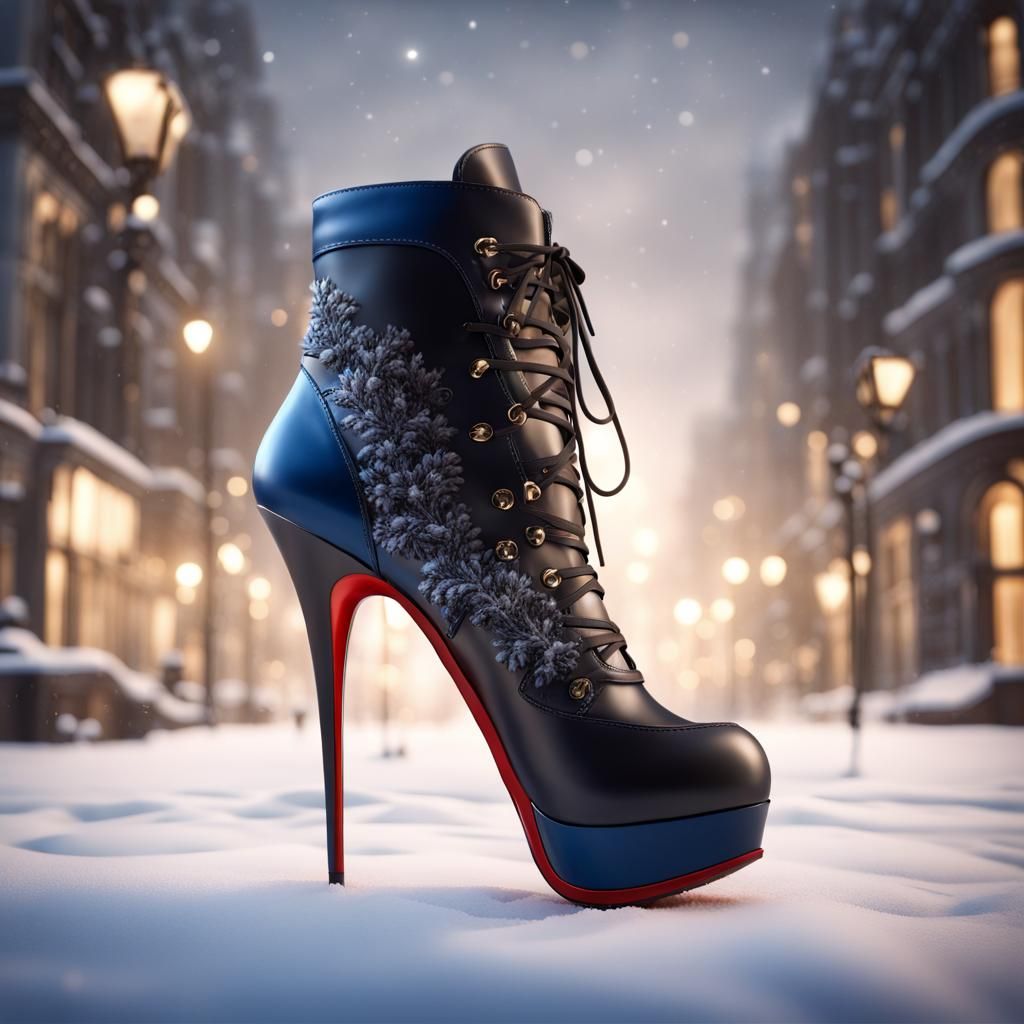 elegant extrem high heel winter boots 2