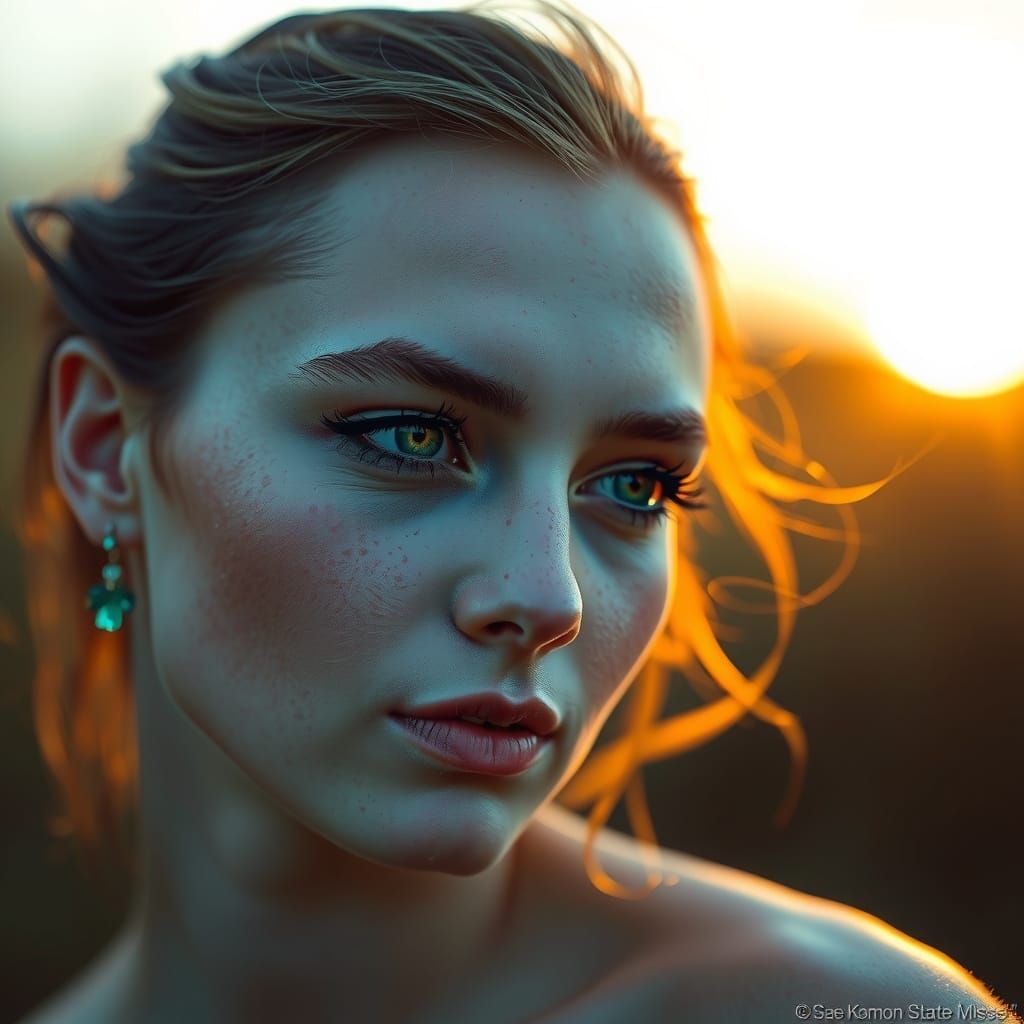 Ethereal Beauty in Dawn's Warm Golden Light