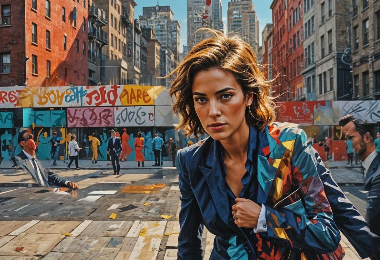 Elegant Power Woman in a Technical Setting