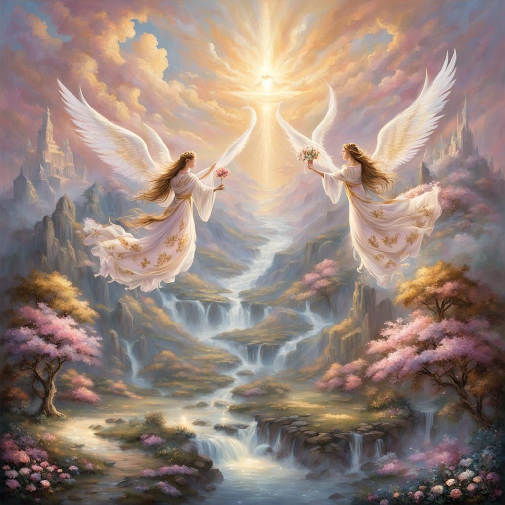 Angels in Heavenly Choir, Radiant with Joy and Reverence