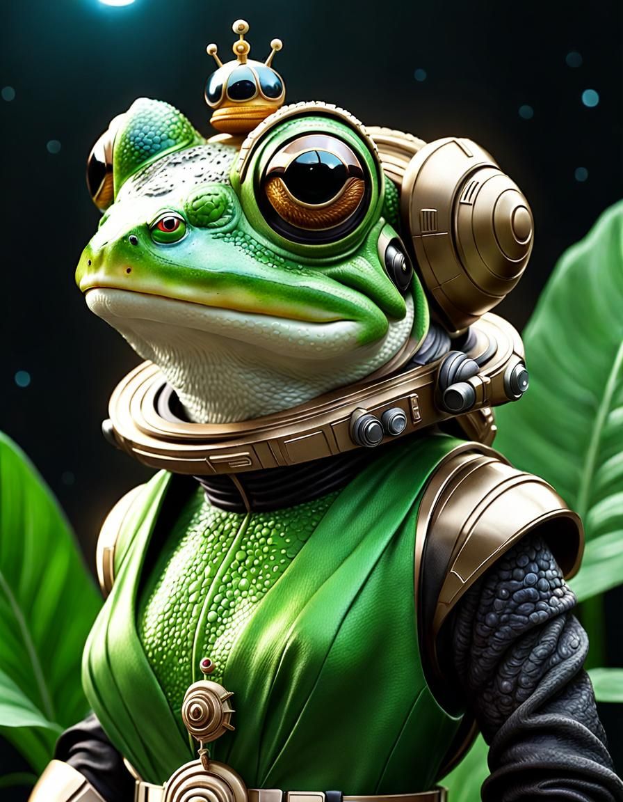 Princess Leia Frog in Spaceship Setting