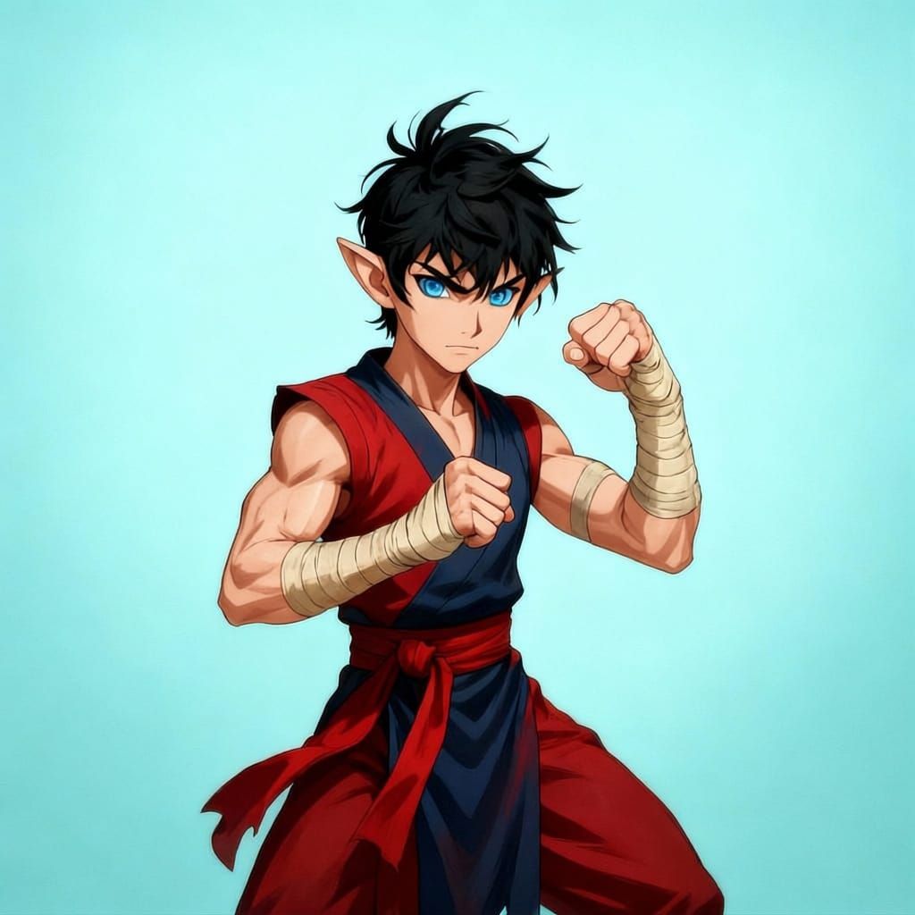 AI Character Portrait with Combined Features