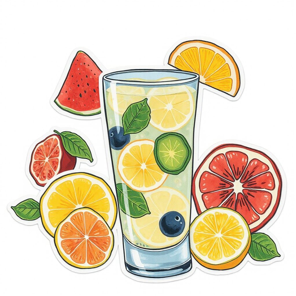 Vibrant Summer Lemonade in Pop Art Style