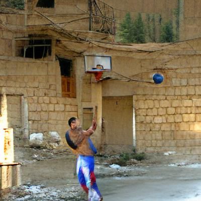 Basketball Player in Action