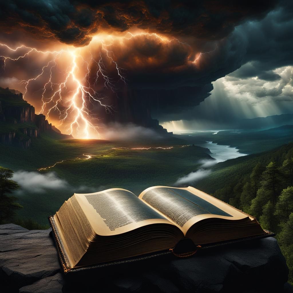 Mysterious Magic Book in Dark Fantasy Ambiance