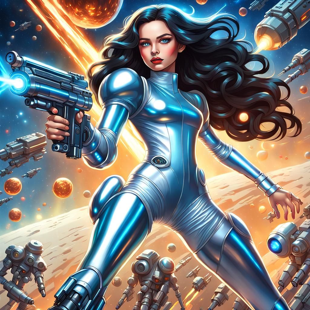 Space Battle in Futuristic Style