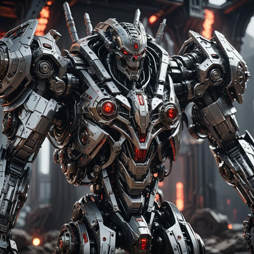 Futuristic Dracula with Intricate Mech Details