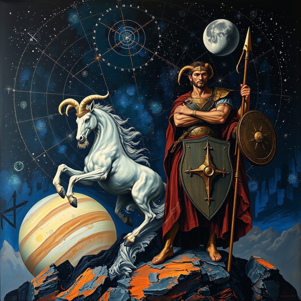 Chiron and Mars meeting  in a chart