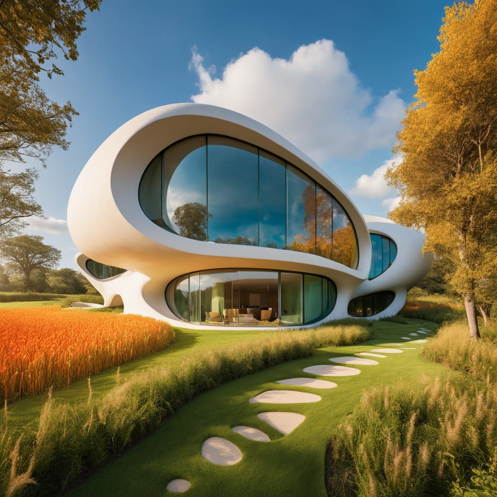 Dreamy Country Estate in Whimsical, Parametric Style