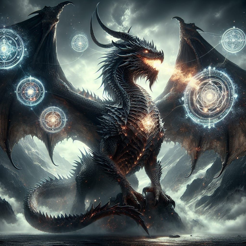 Majestic Dragon Unleashes Elemental Power