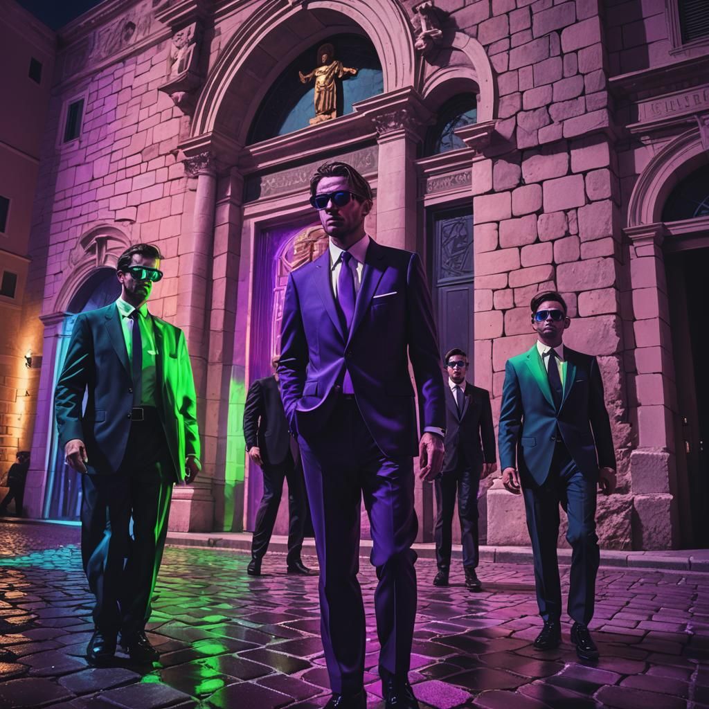 Synthwave Funeral Home Infiltrates Vatican: Neon Noir