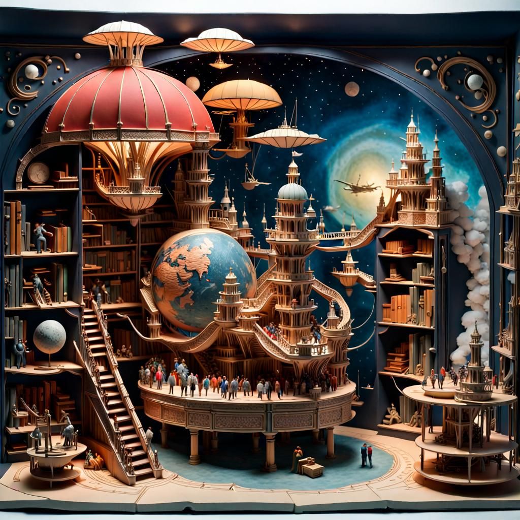 Baron Munchausen's World Comes Alive in 3D Diorama