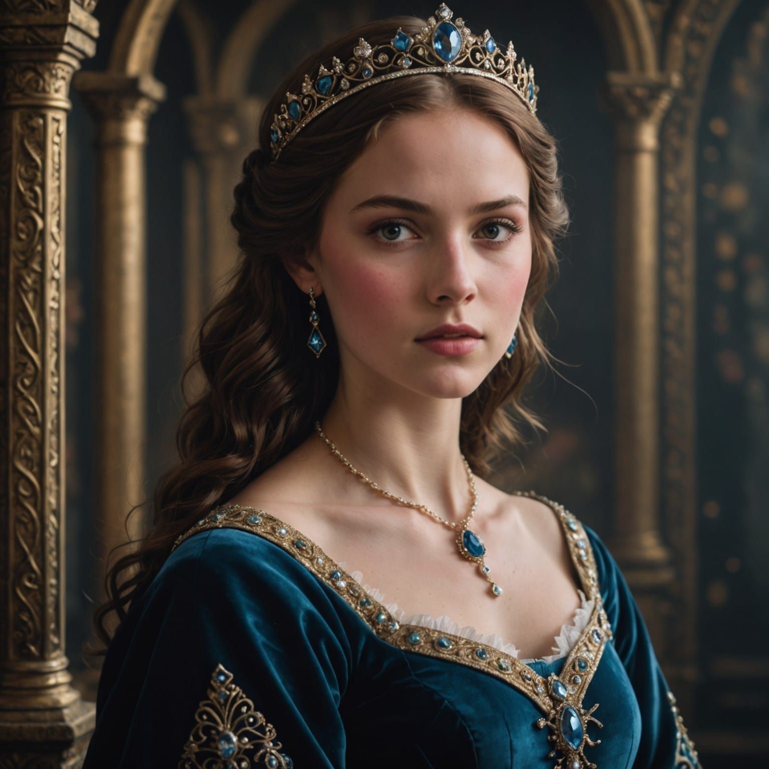 Elegant Princess Portrait: Royal, Reimagined, and Mysterious