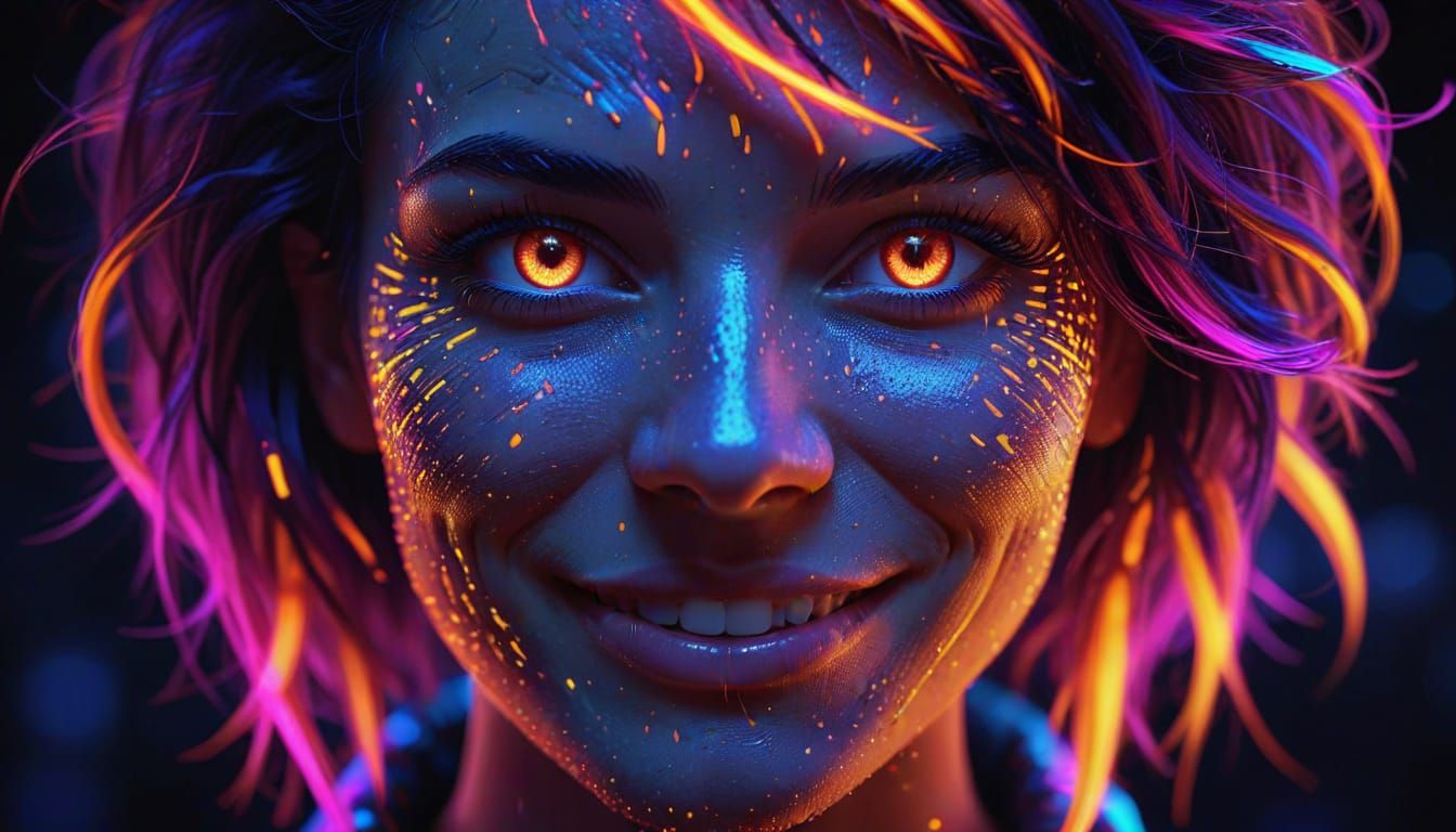 Contagious Smile: Vibrant Pixel Art Portrait in 8K