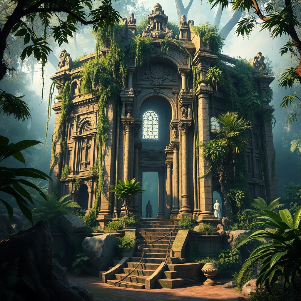 Medieval Ruins Transformed by Futuristic Artistic Visions