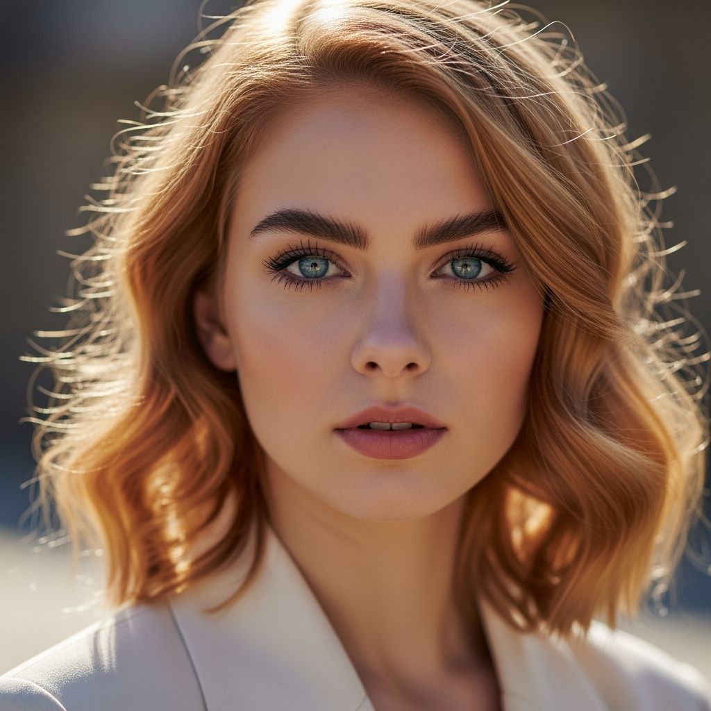 Strawberry Blonde Woman in Natural Daylight