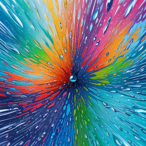 Vibrant Abstract Art: Splash and Drizzle Become Sprizzle