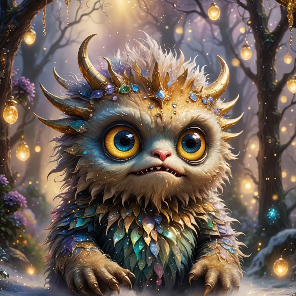 Cute Monster Uba in Whimsical Fantasy Portrait