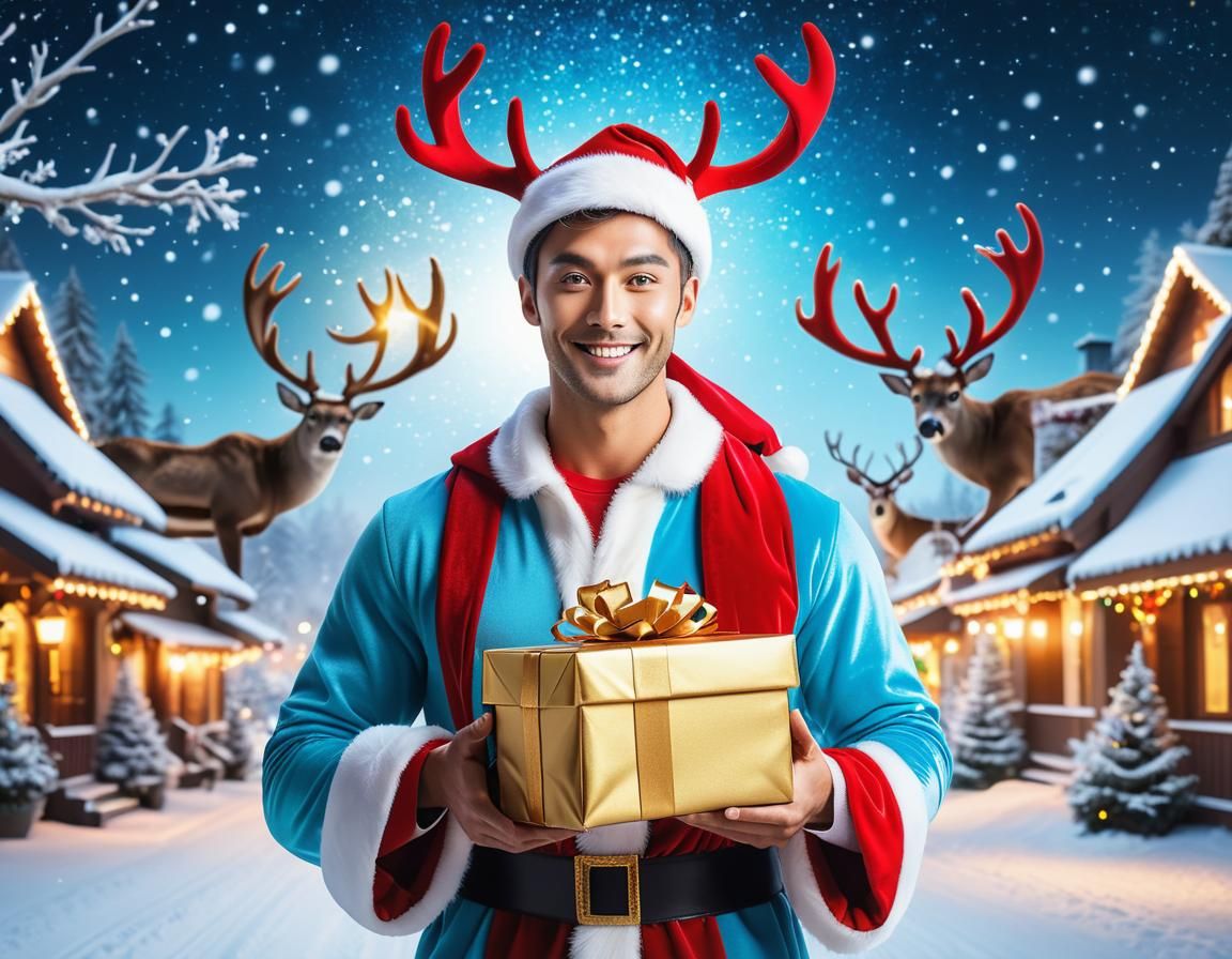 When Santa's giant deer turns into gift delivers