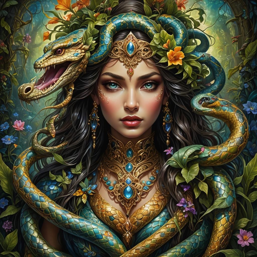 Snake Goddess with Cobra