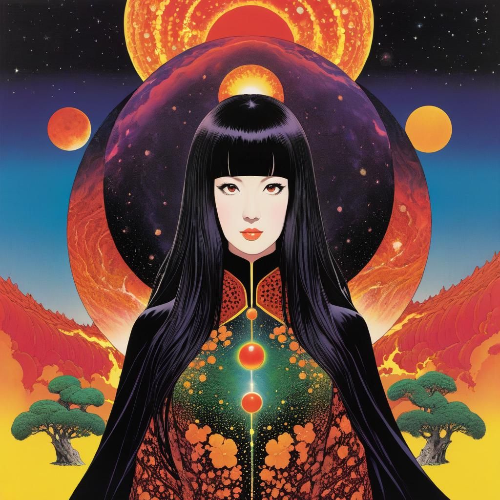 Psychedelic Cosmic Landscape Inspired by Eclectic Music