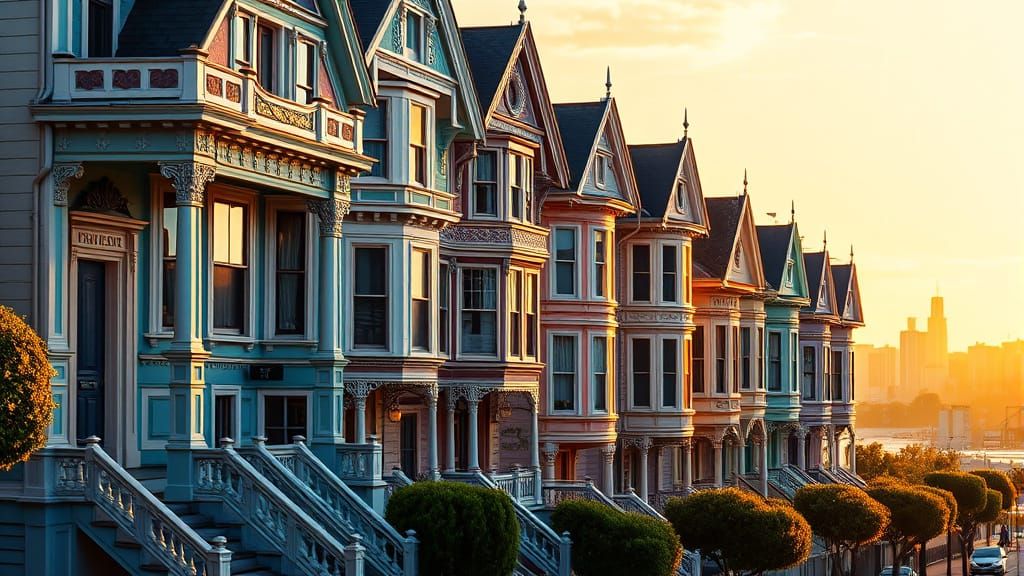 Victorian Dreamscapes in San Francisco: A Surreal Masterpiec...