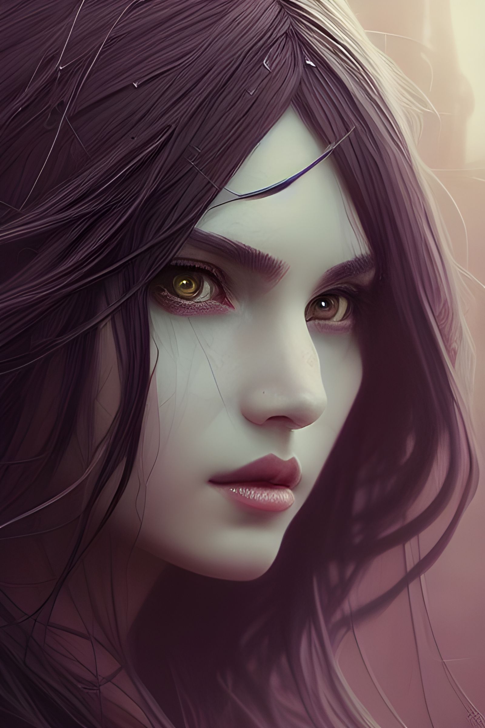 Sinister Goddess Portrait in Digital Art Style