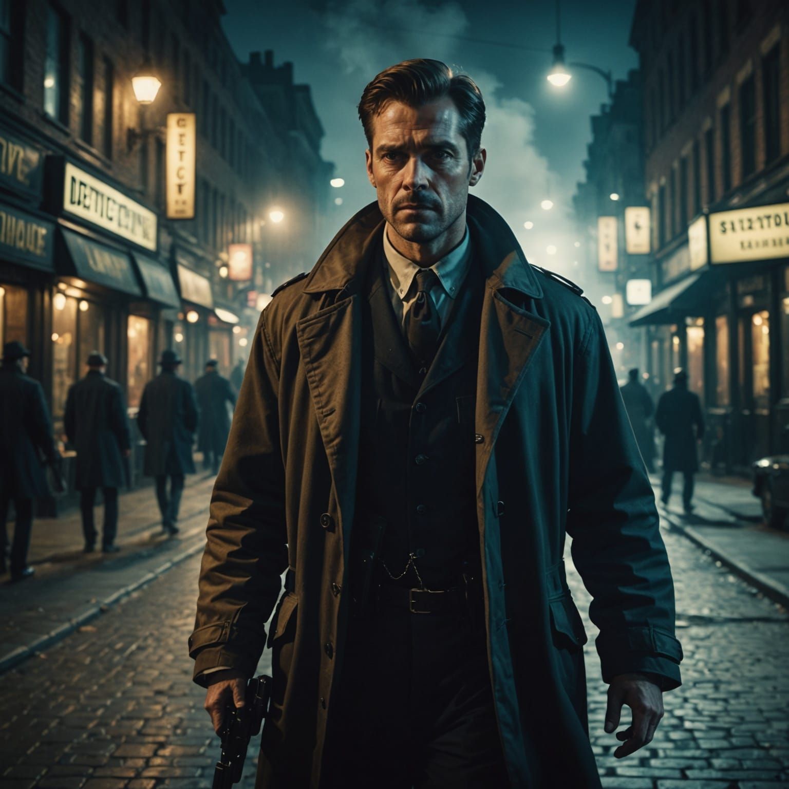 Steampunk Detective in Smoggy Noir City