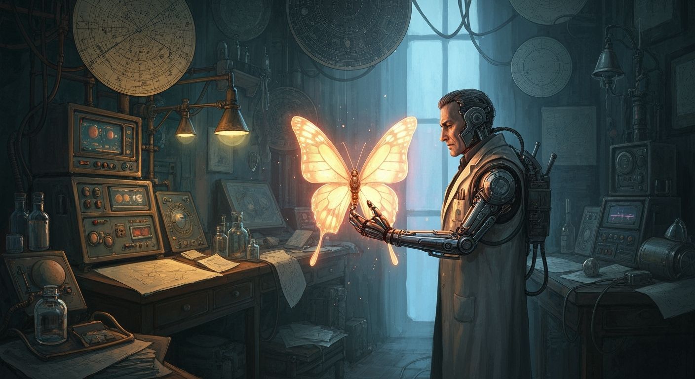 Cybernetic Timelord in Arcane Laboratory: Art Nouveau