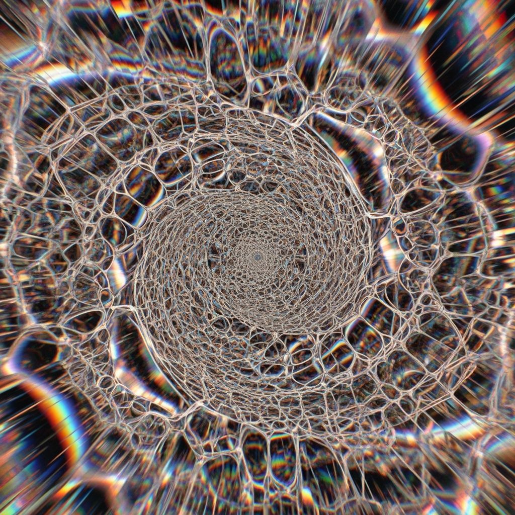 Abstract Swirling Optical Illusion in an Algorithmic Style