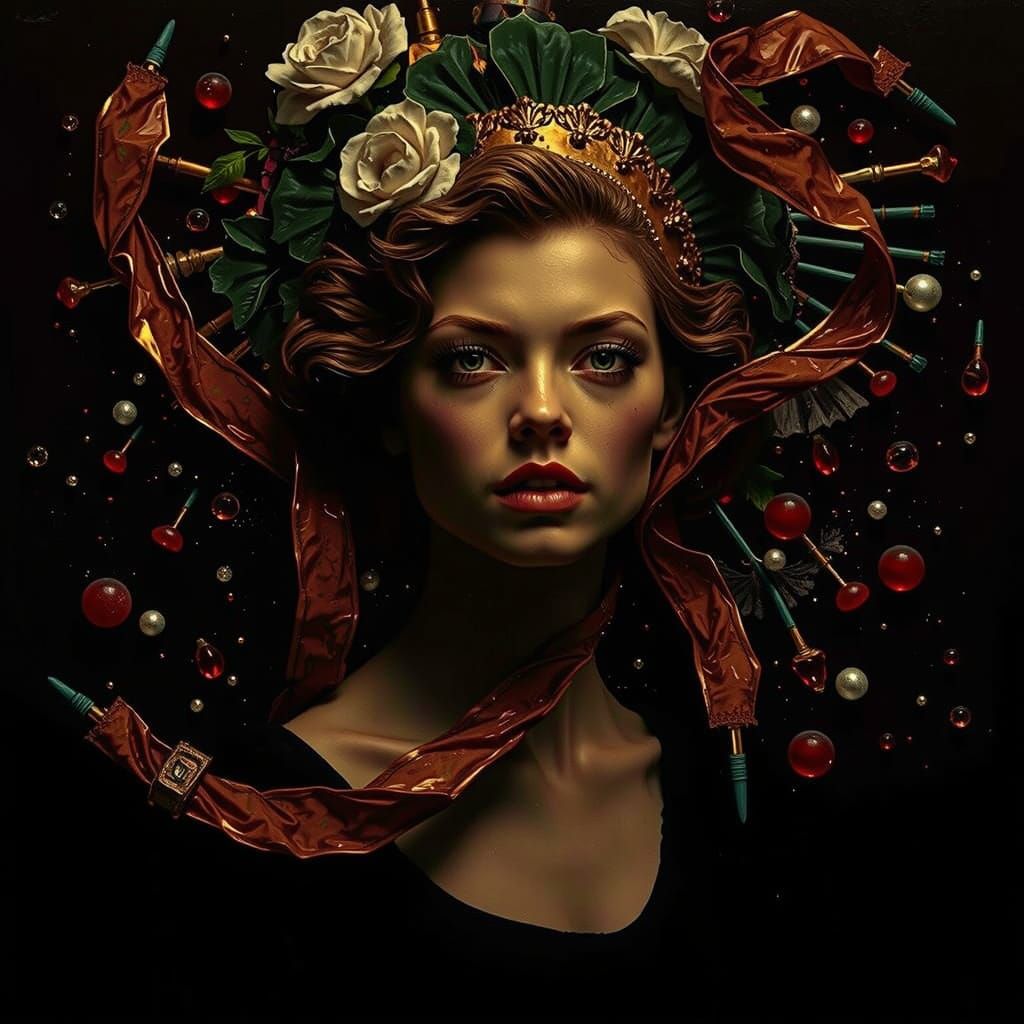 Hyperrealistic Sculpture with Vivid Colors and Fine Detail