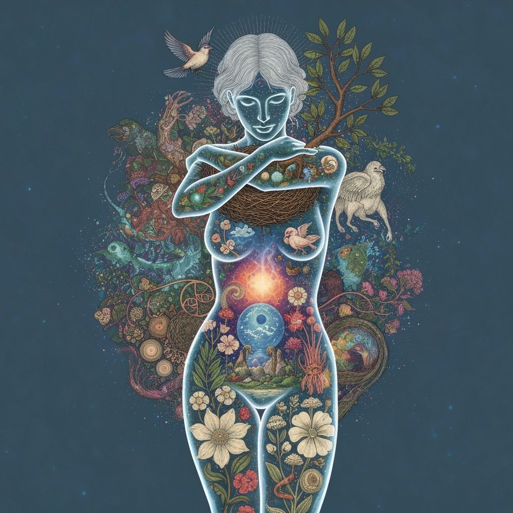 Ethereal Moon and Earth Intertwined in Glitch Art