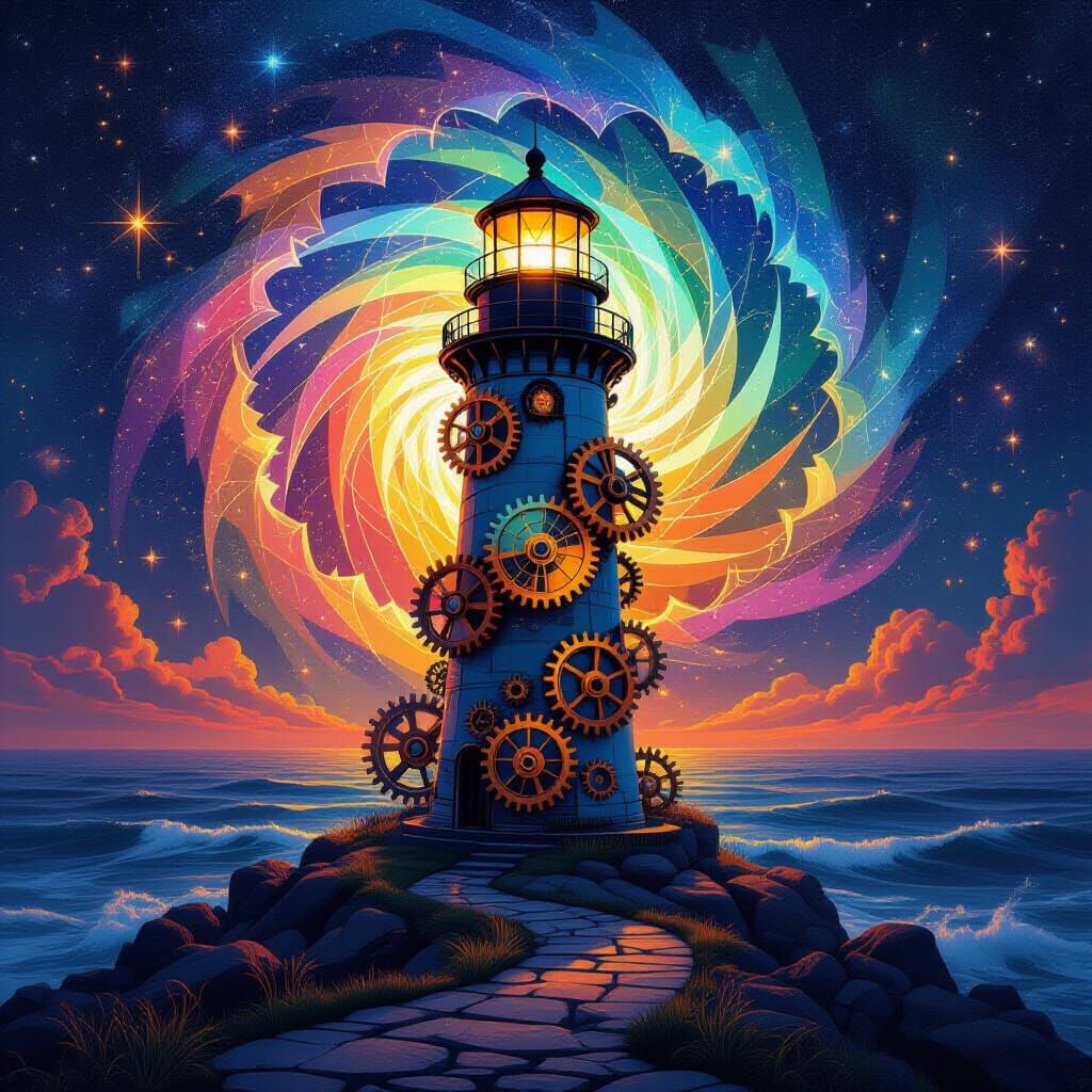 Clockwork Lighthouse: A Cosmic Kaleidoscope
