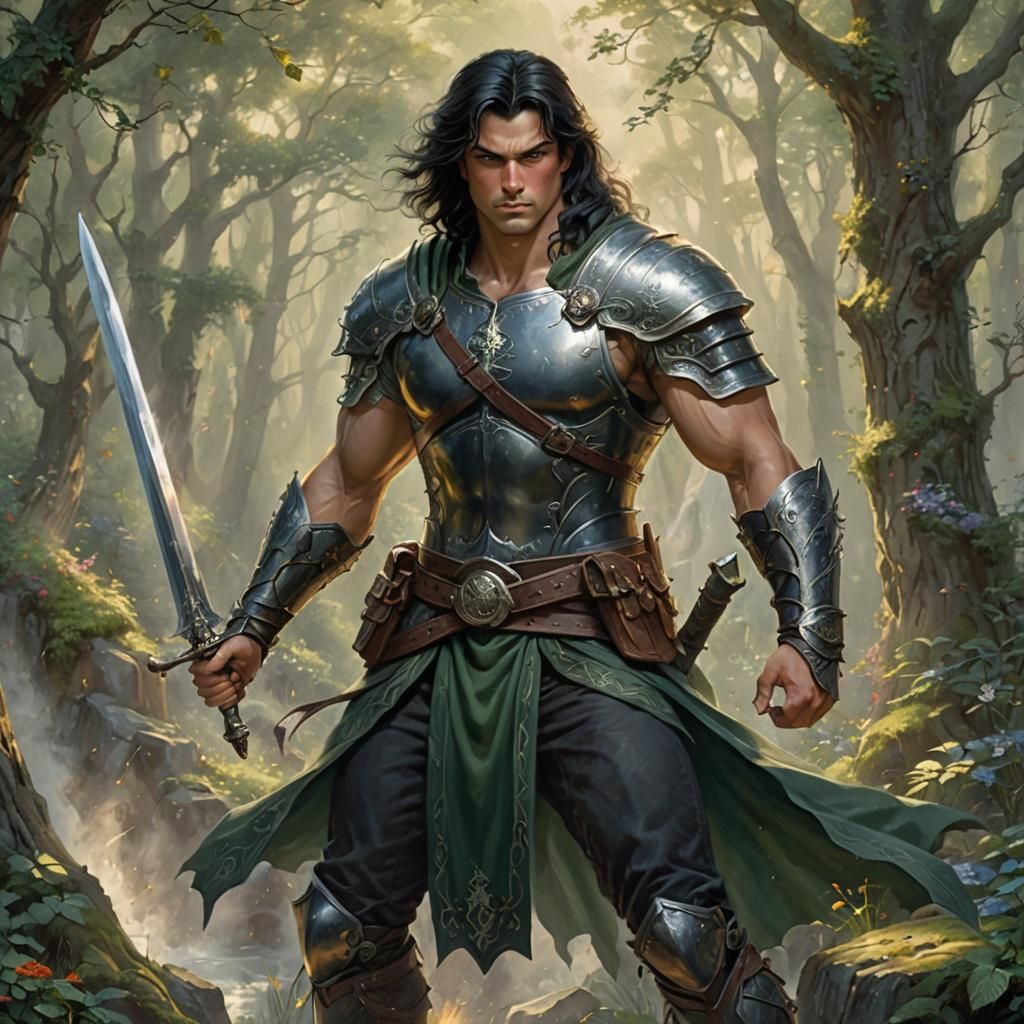 Human male mercenary.