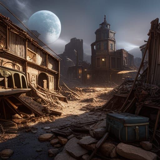 Detailed Matte Painting in Deep Color