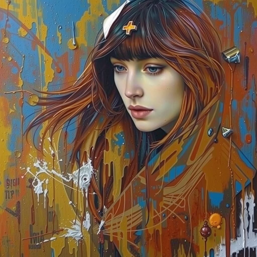 Graffiti Art Inspired by John William Waterhouse