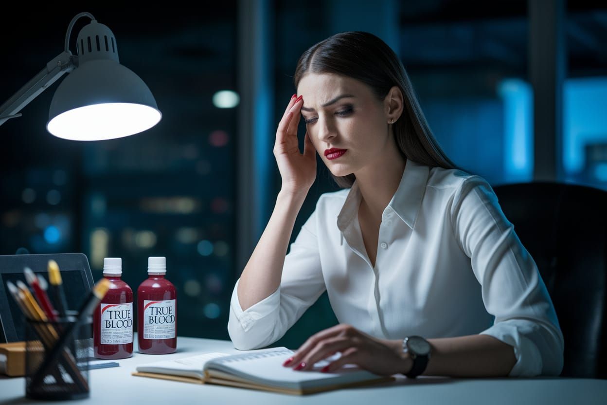 Vampire Office Worker in Modern Setting