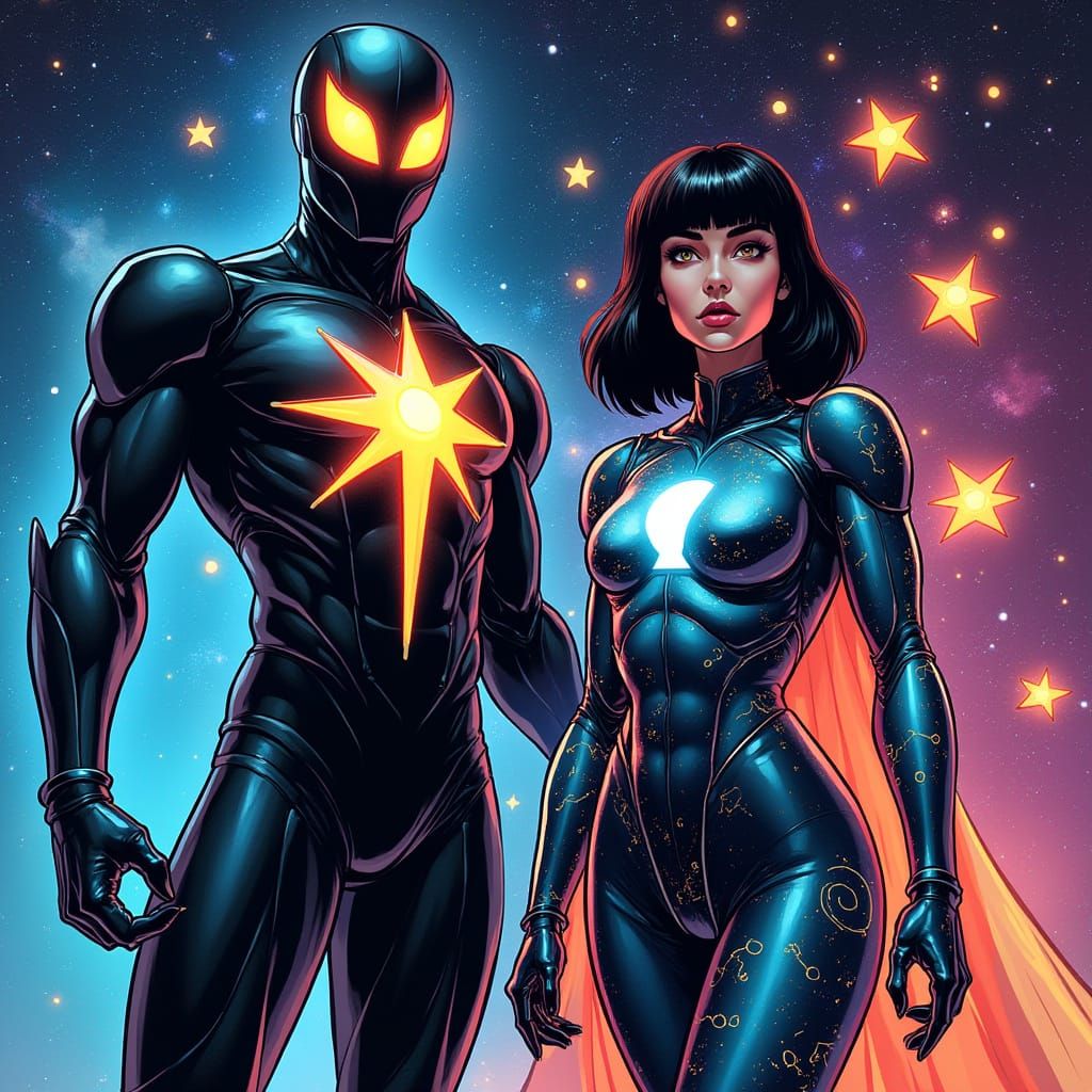 Nova Prime and Stellaluna: 80's Comic Book Heroes