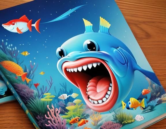 Humorous Fish Illustration in Storybook Style