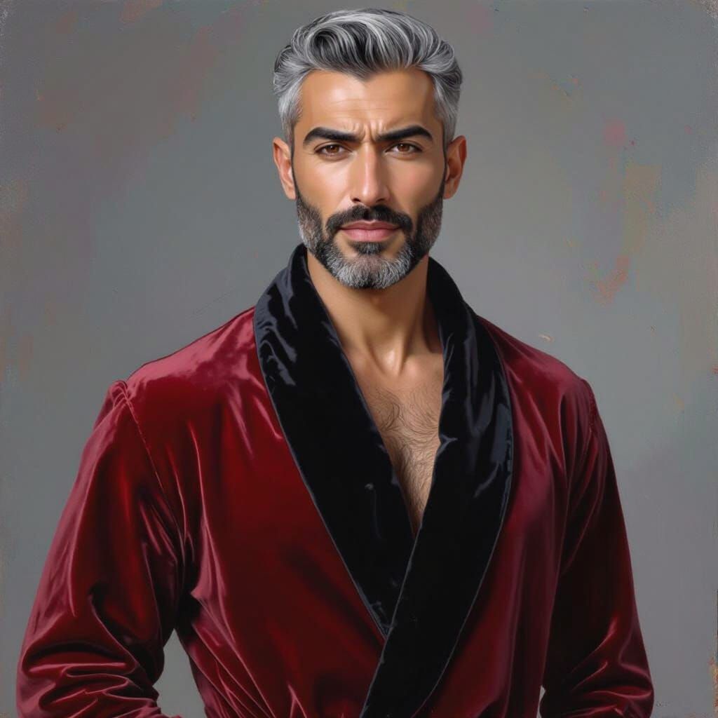 Joyous Wrathful Man in Autumn Forest