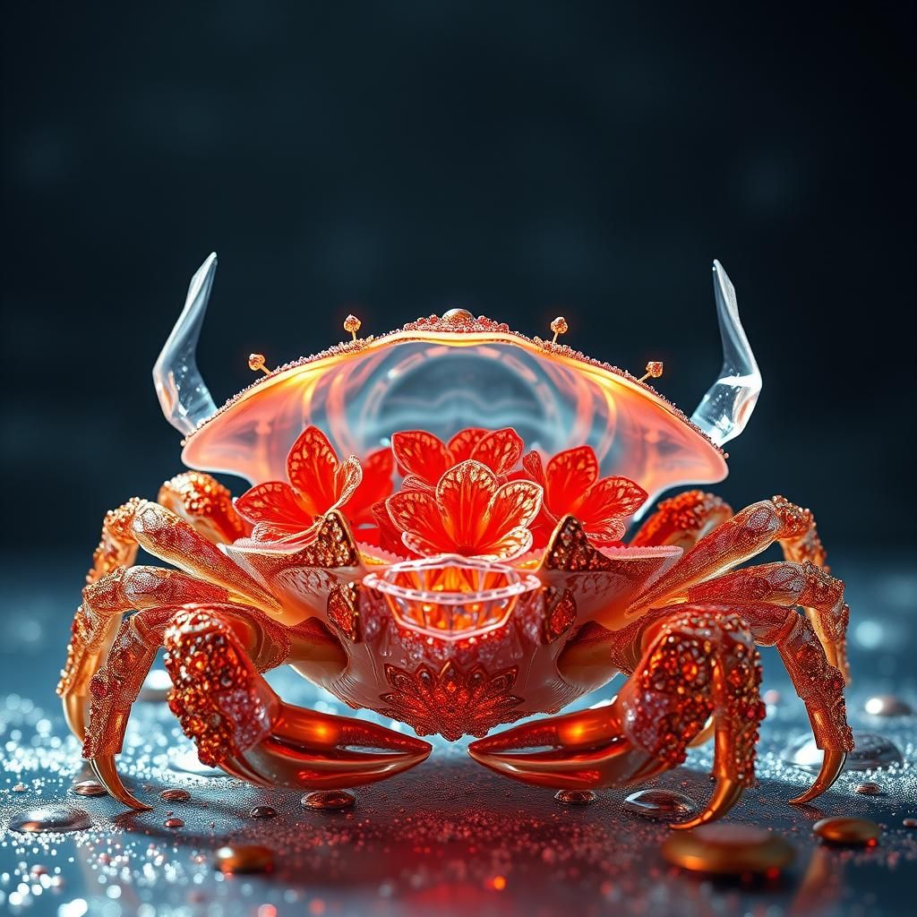 a hyper-realistic image of a clear rose gold jewels encruste...