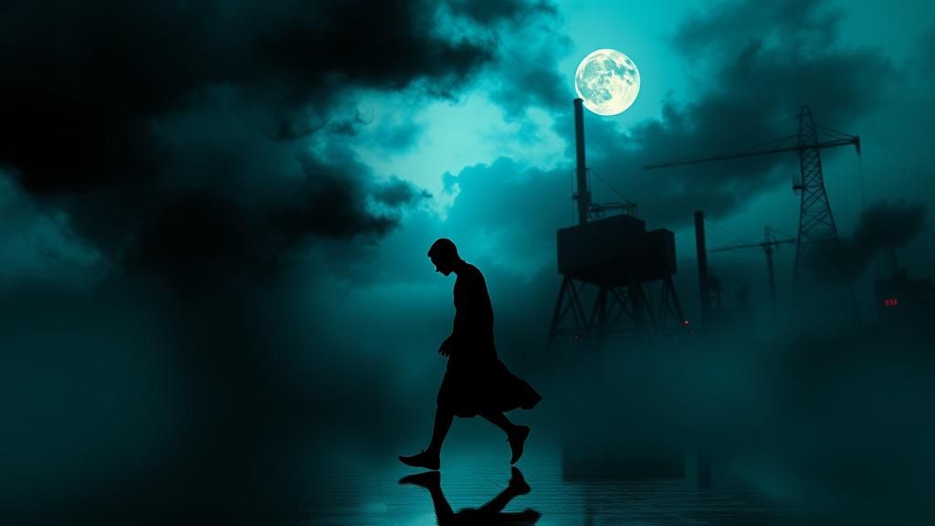 Dreamlike Sleepwalker in Surrealist Style