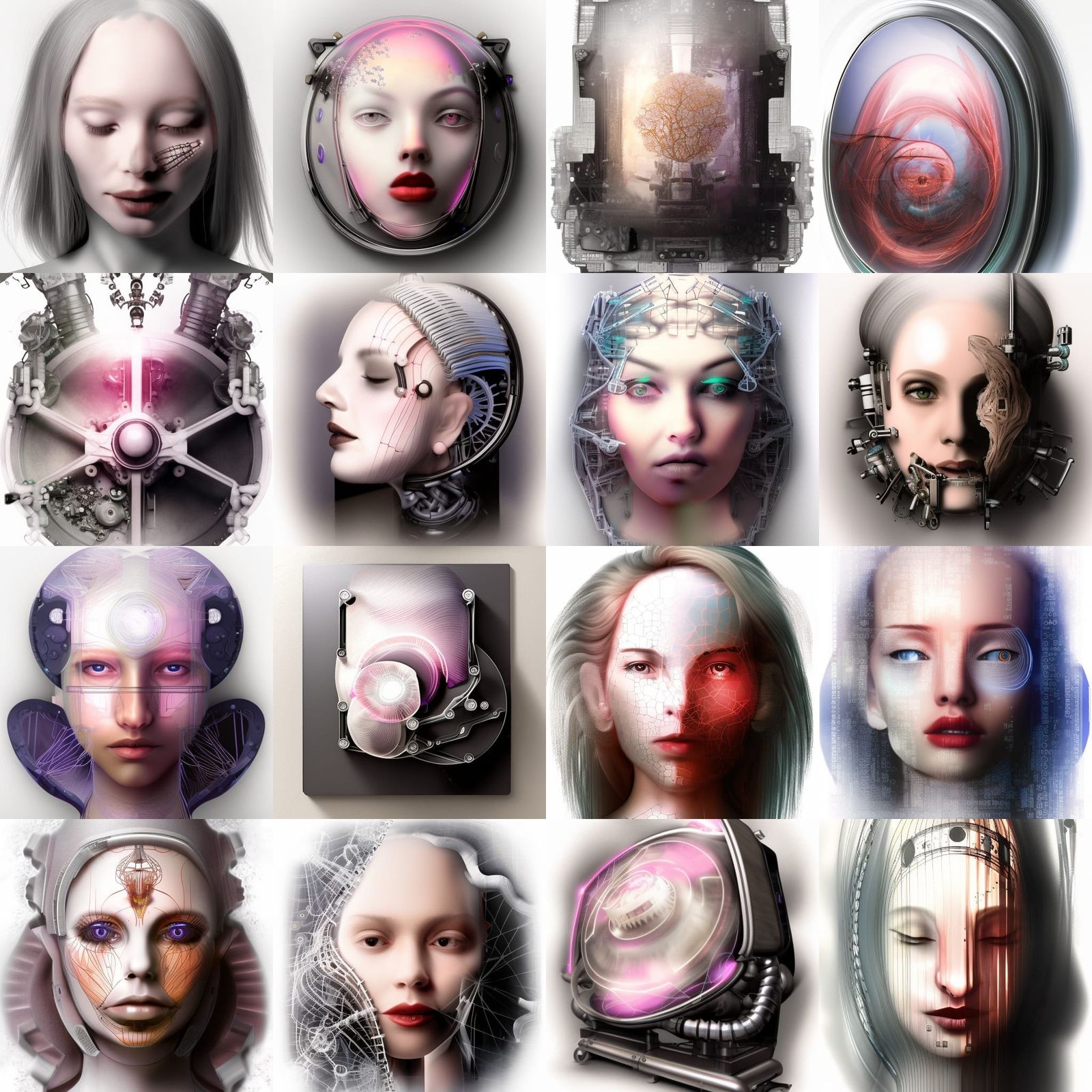 Ethereal Visceral Mechanical Creation in Digital Art