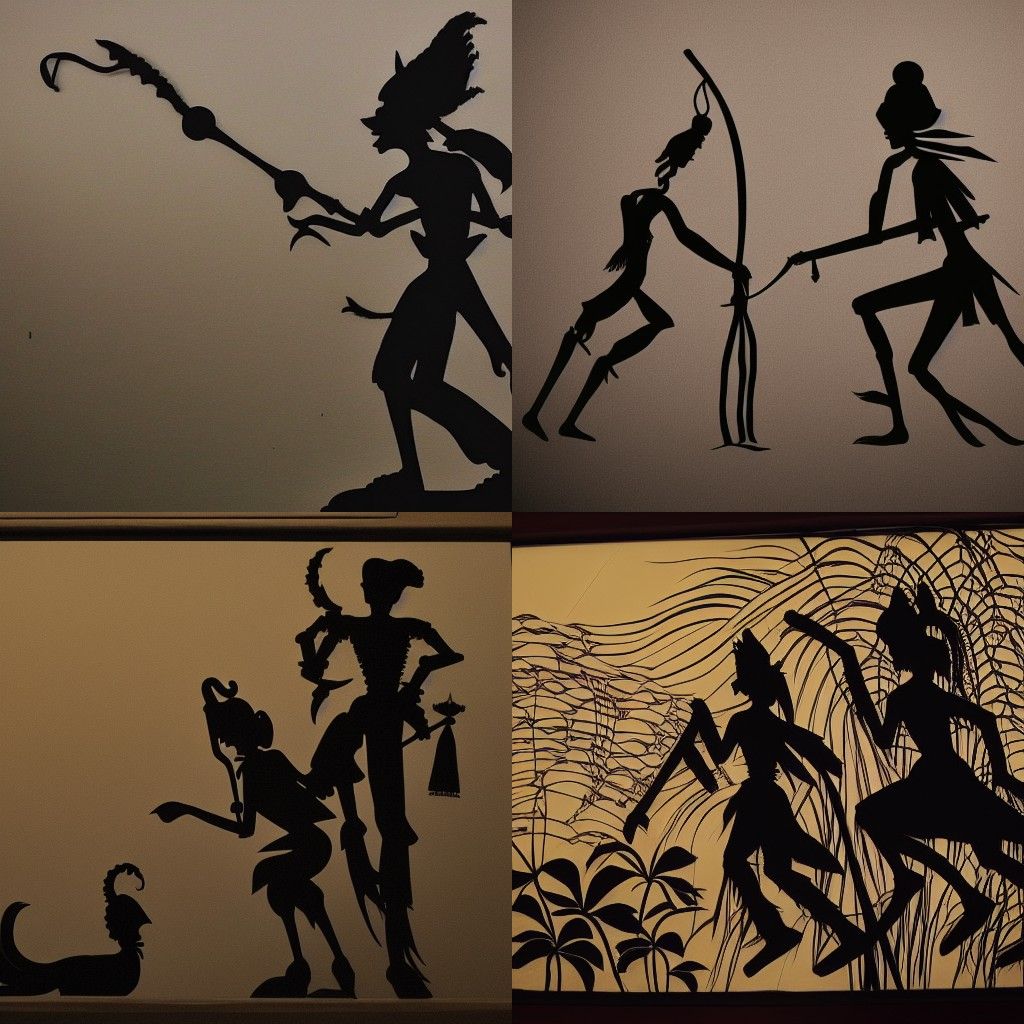 Wayang Kulit Inspired Silhouette Art