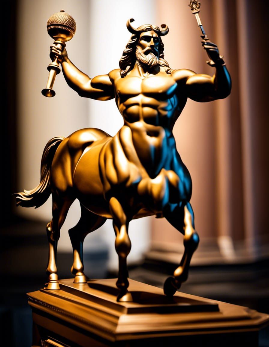 Hyperrealistic Centaur Selfie with Man